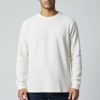 Waffle Knit Full Sleeve T-Shirt - Cotton 250 GSM - model photo